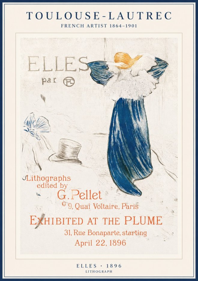 Toulouse-Lautrec Elles No1 - Juliste