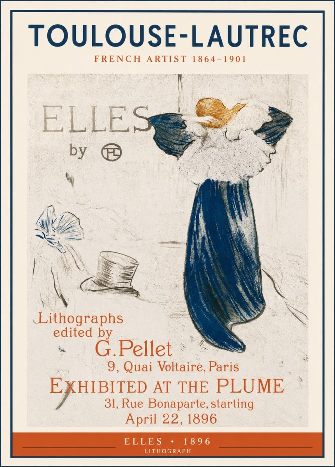 Toulouse-Lautrec Elles No3 - Juliste