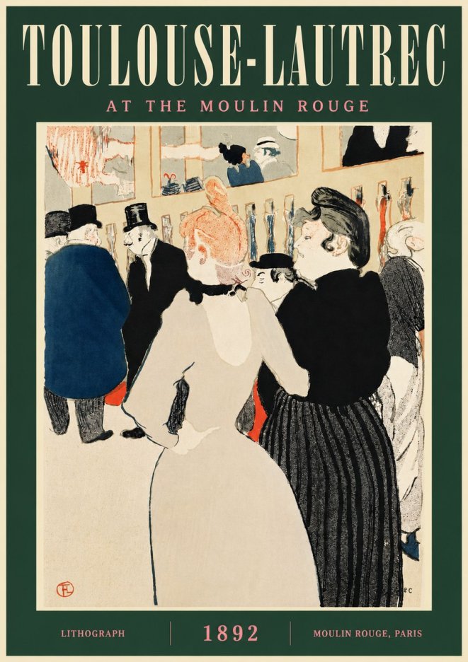 Toulouse-Lautrec At the Moulin Rouge VII No4 - Juliste