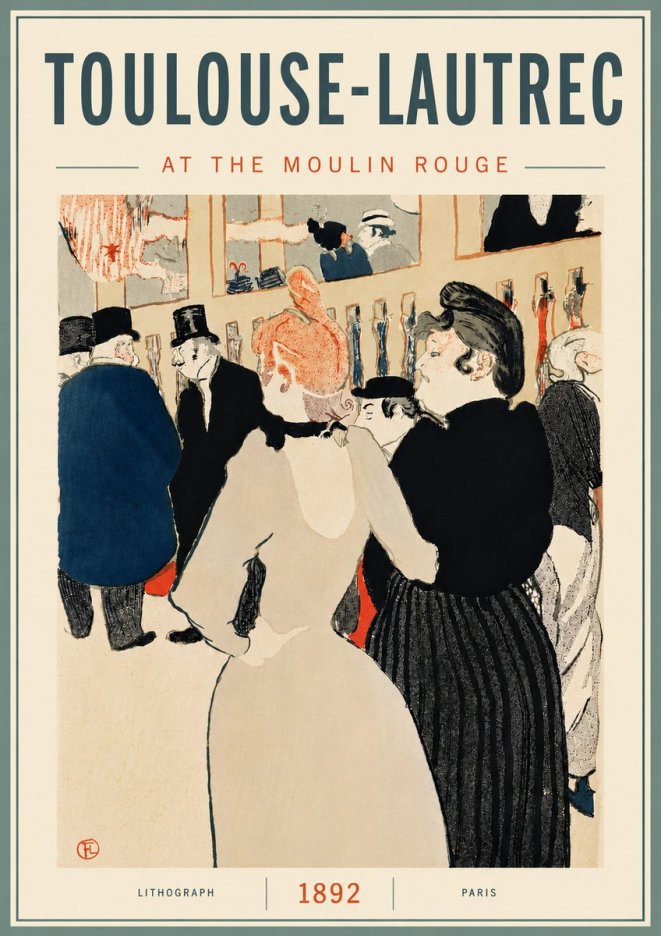 Toulouse-Lautrec At the Moulin Rouge VII No6 - Juliste