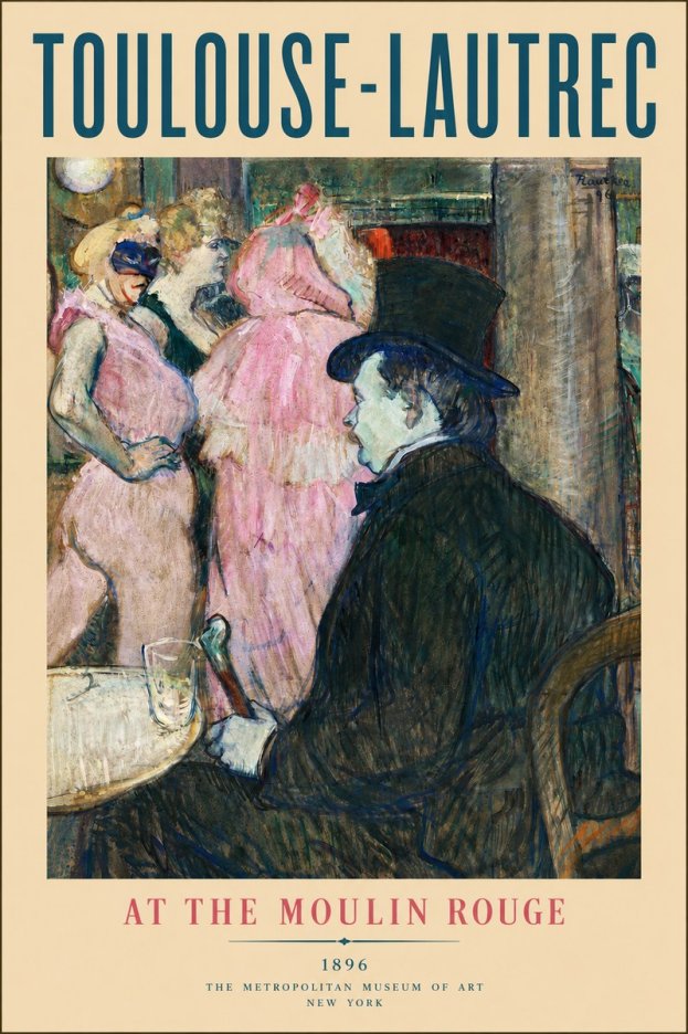 Toulouse-Lautrec At the Moulin Rouge VIII No2 - Juliste