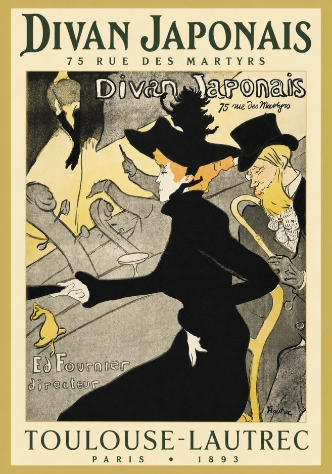 Toulouse-Lautrec Divan Japonais No3 - Juliste