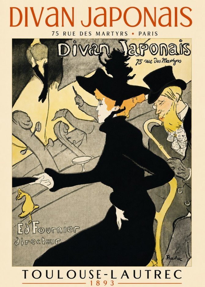 Toulouse-Lautrec Divan Japonais No5 - Juliste