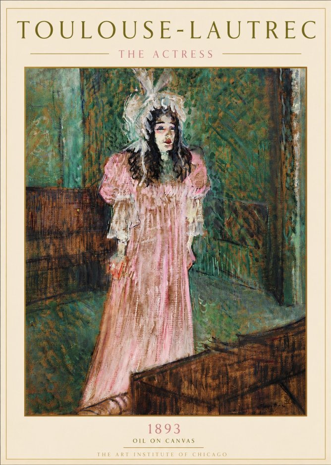 Toulouse-Lautrec The Actress No6 - Juliste