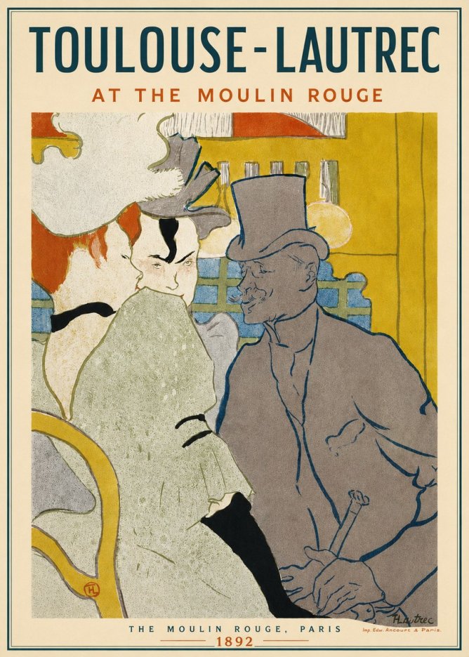 Toulouse-Lautrec At the Moulin Rouge IX No3 - Juliste