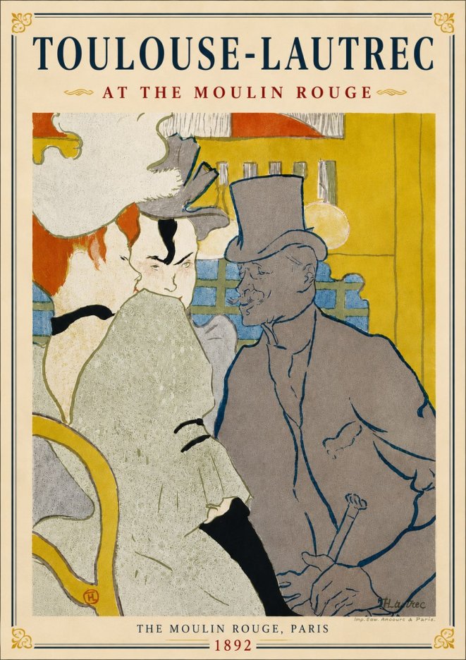 Toulouse-Lautrec At the Moulin Rouge IX No6 - Juliste