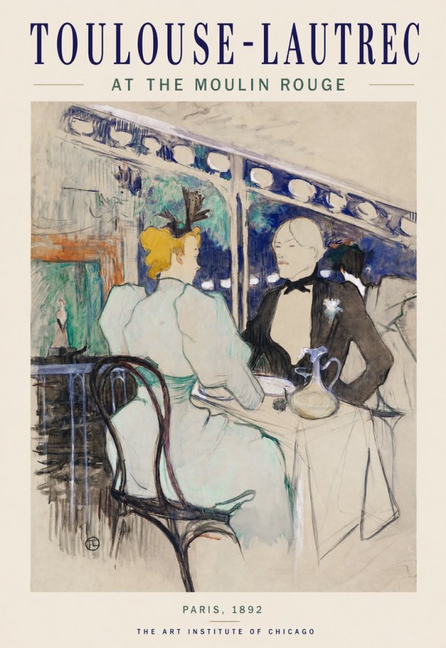 Toulouse-Lautrec At the Moulin Rouge XI No1 - Juliste
