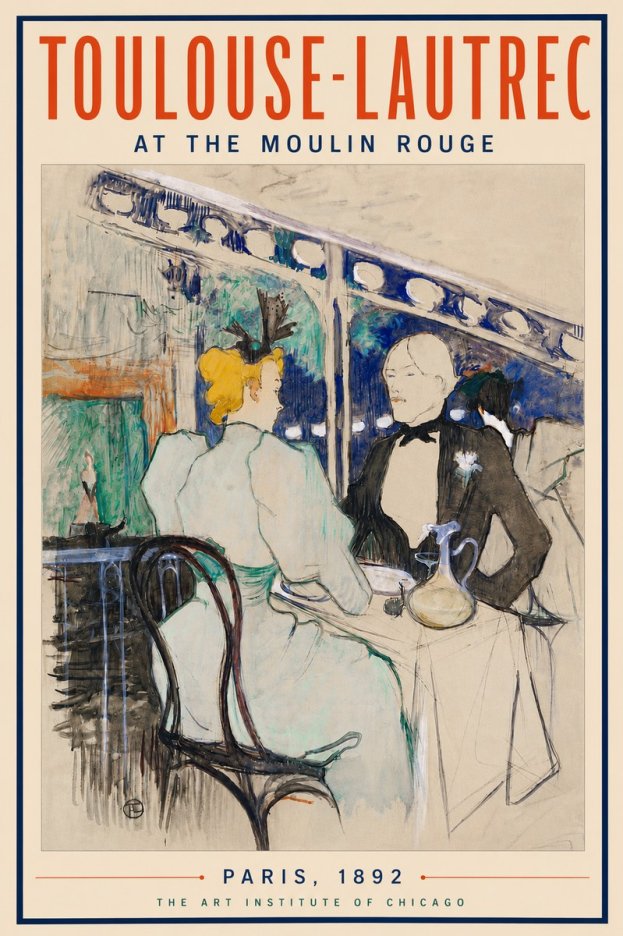 Toulouse-Lautrec At the Moulin Rouge XI No6 - Juliste
