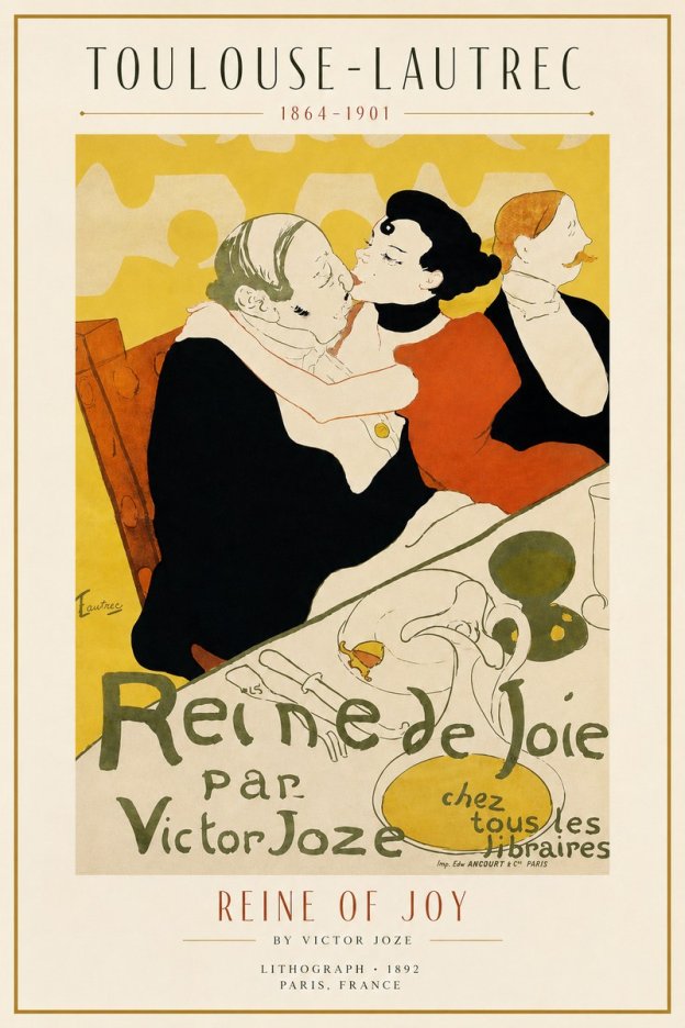 Toulouse-Lautrec Reine De Joie II No3 - Juliste