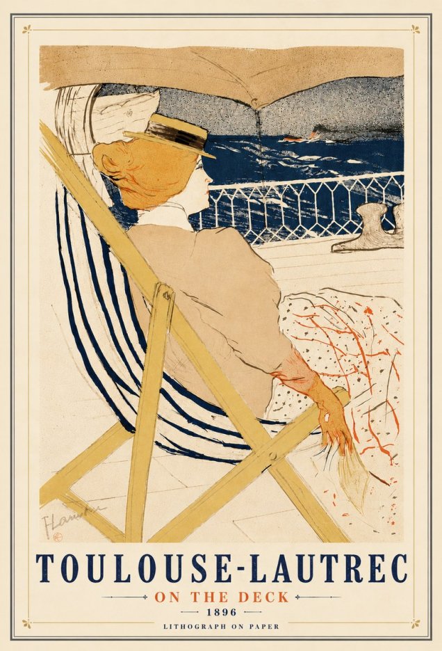 Toulouse-Lautrec On the Deck No5 - Juliste