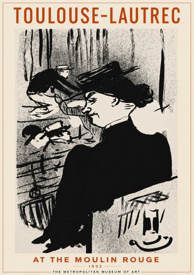 Toulouse-Lautrec At the Moulin Rouge XII No2 - Juliste