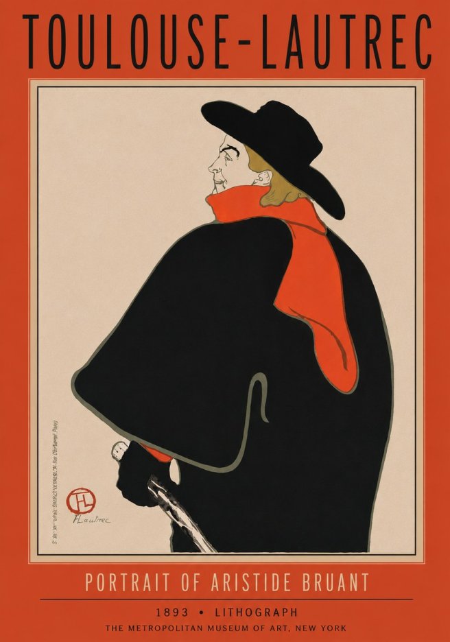Toulouse-Lautrec Portrait of Aristide Bruant No5 - Juliste