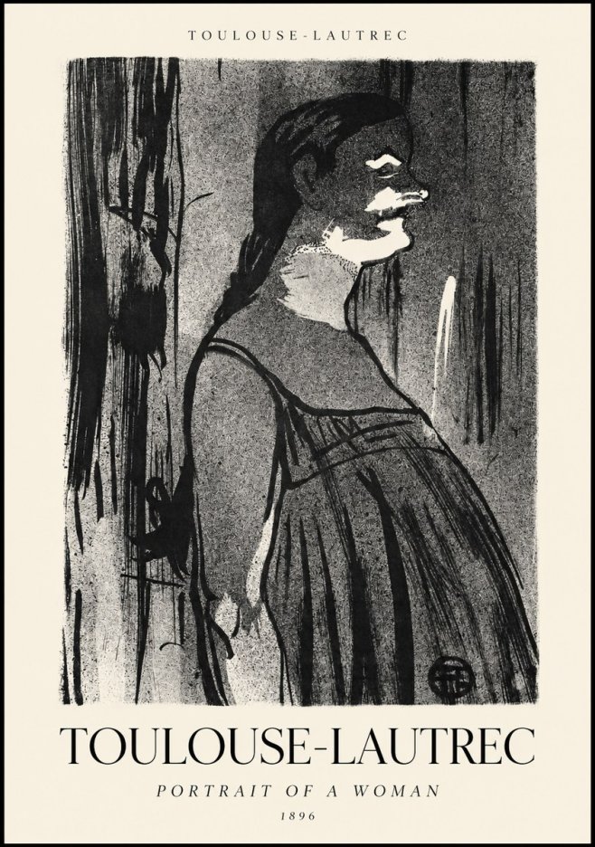 Toulouse-Lautrec Portrait of a Woman III No1 - Juliste