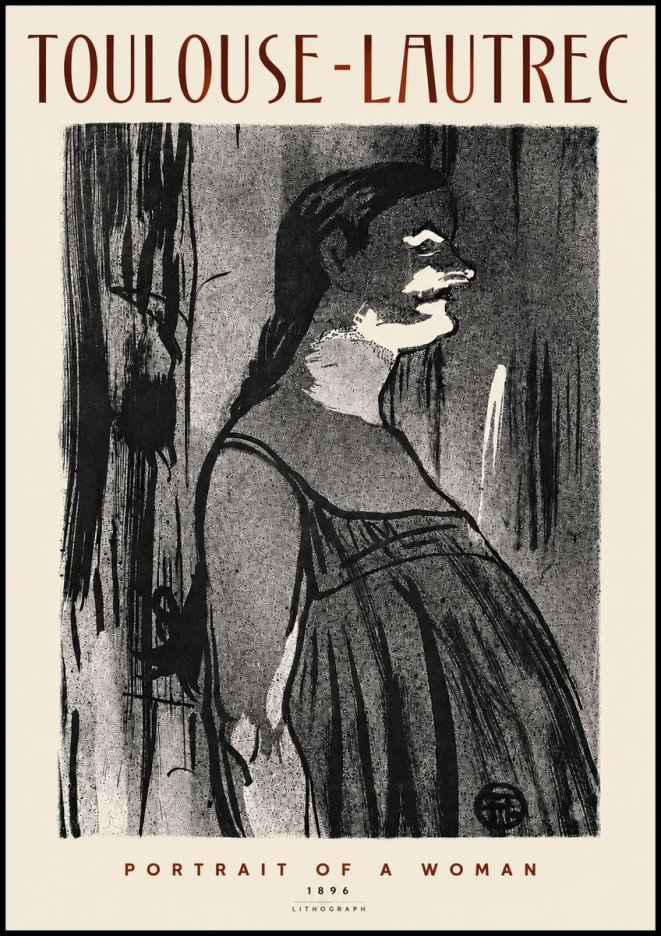 Toulouse-Lautrec Portrait of a Woman III No4 - Juliste