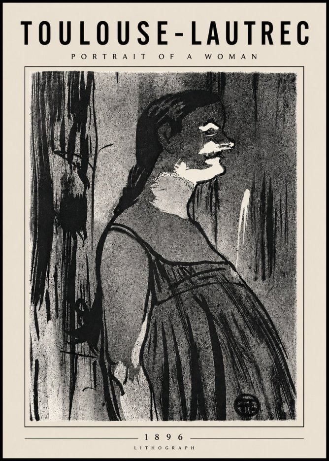 Toulouse-Lautrec Portrait of a Woman III No6 - Juliste