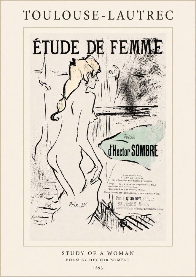 Toulouse-Lautrec Étude De Femme No1 - Juliste