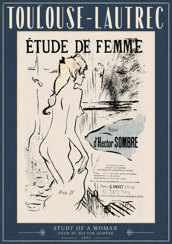 Toulouse-Lautrec Étude De Femme No4 - Juliste