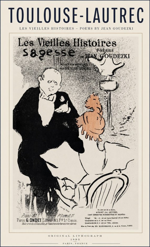 Toulouse-Lautrec Les Vieilles Histoires - Poésies Sagesse Jean Goudezki No1 - Juliste