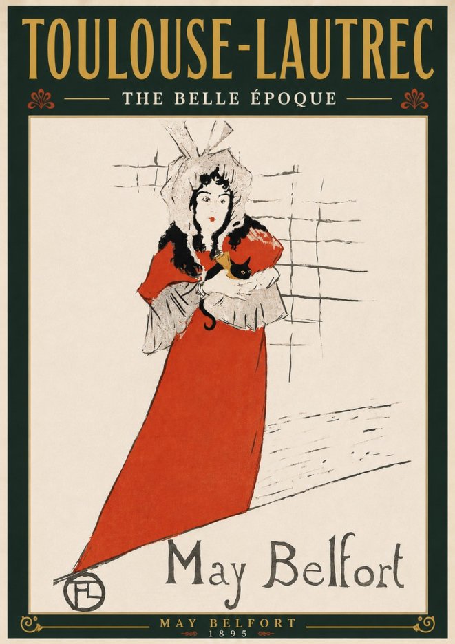 Toulouse-Lautrec May Belfort No6 - Juliste