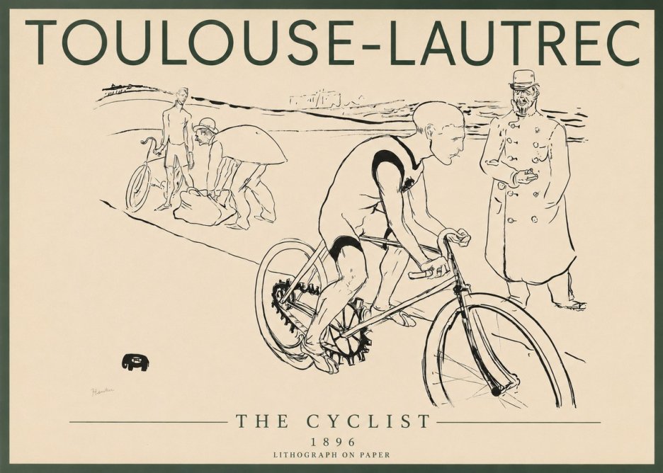 Toulouse-Lautrec The Cyclist No3 - Juliste
