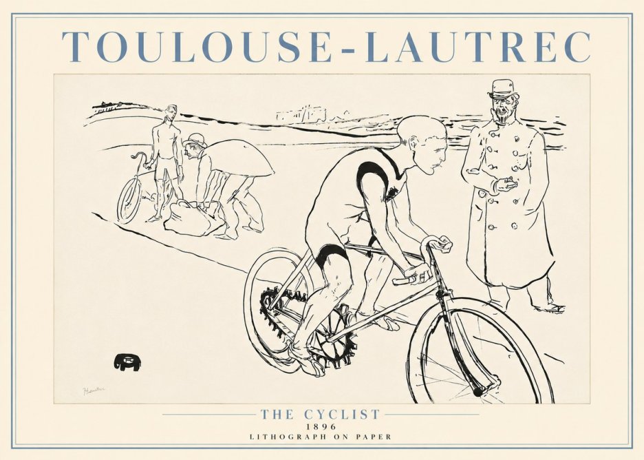 Toulouse-Lautrec The Cyclist No4 - Juliste