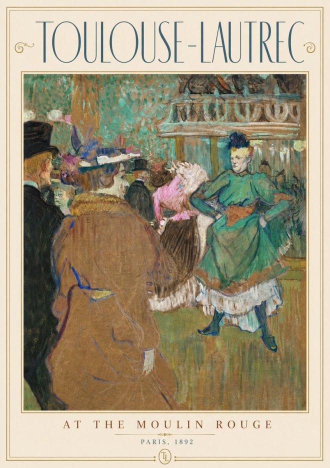 Toulouse-Lautrec At the Moulin Rouge XIII No3 - Juliste