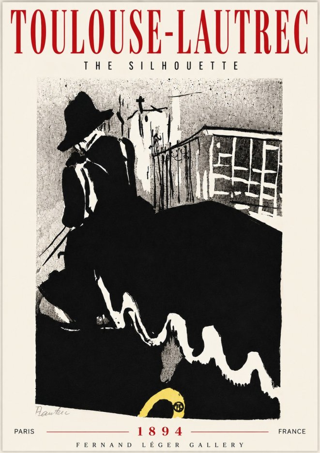 Toulouse-Lautrec The Silhouette No6 - Juliste