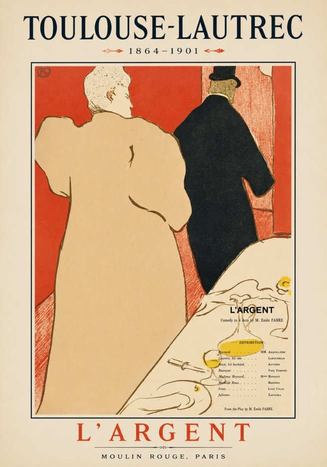 Toulouse-Lautrec L'argent No1 - Juliste
