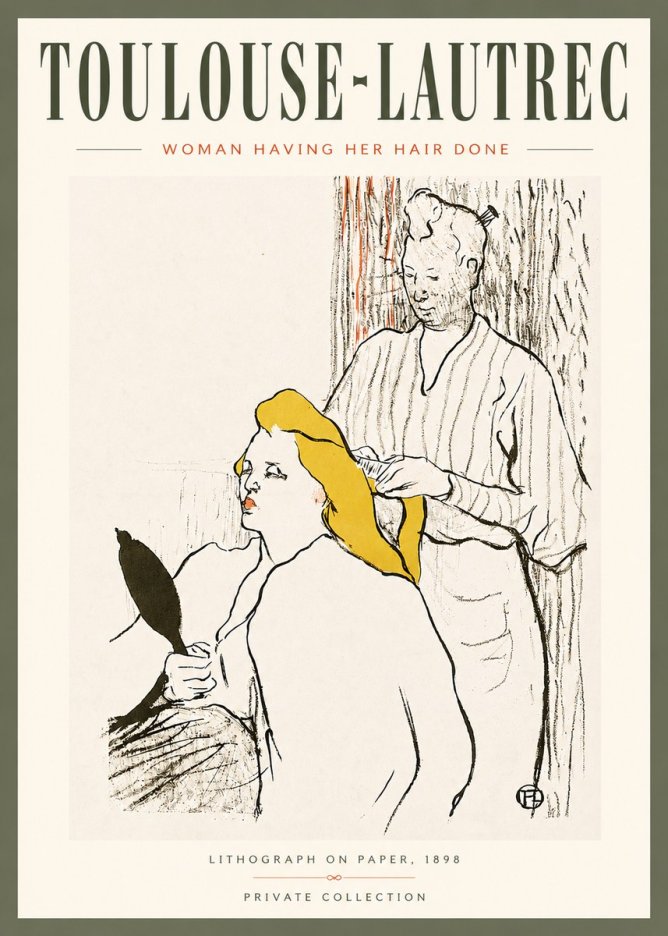 Toulouse-Lautrec Woman Having Her Hair Done No5 - Juliste