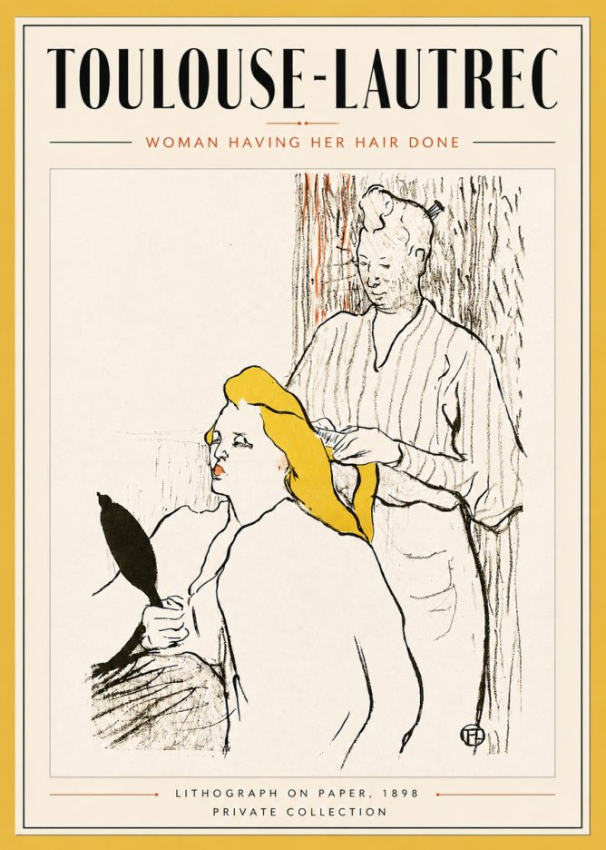 Toulouse-Lautrec Woman Having Her Hair Done No6 - Juliste