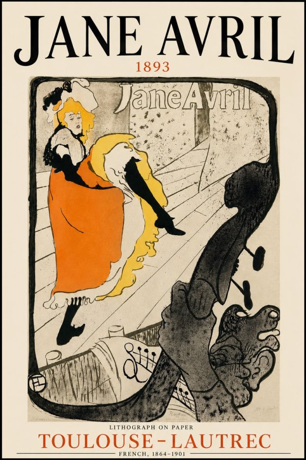 Toulouse-Lautrec Jane Avril II No3 - Juliste