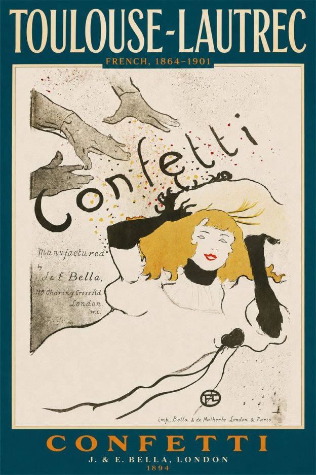 Toulouse-Lautrec Confetti No4 - Juliste