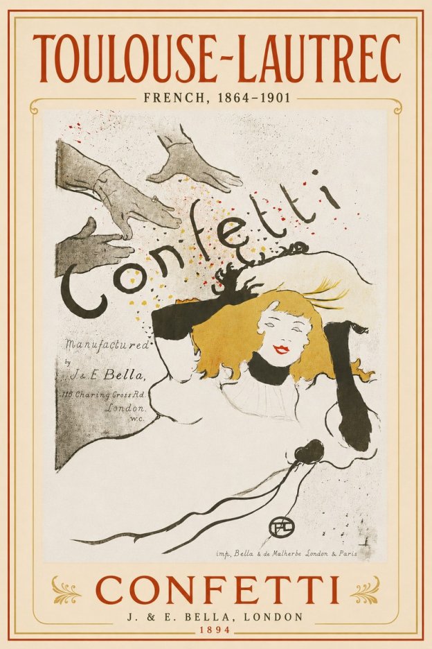 Toulouse-Lautrec Confetti No5 - Juliste