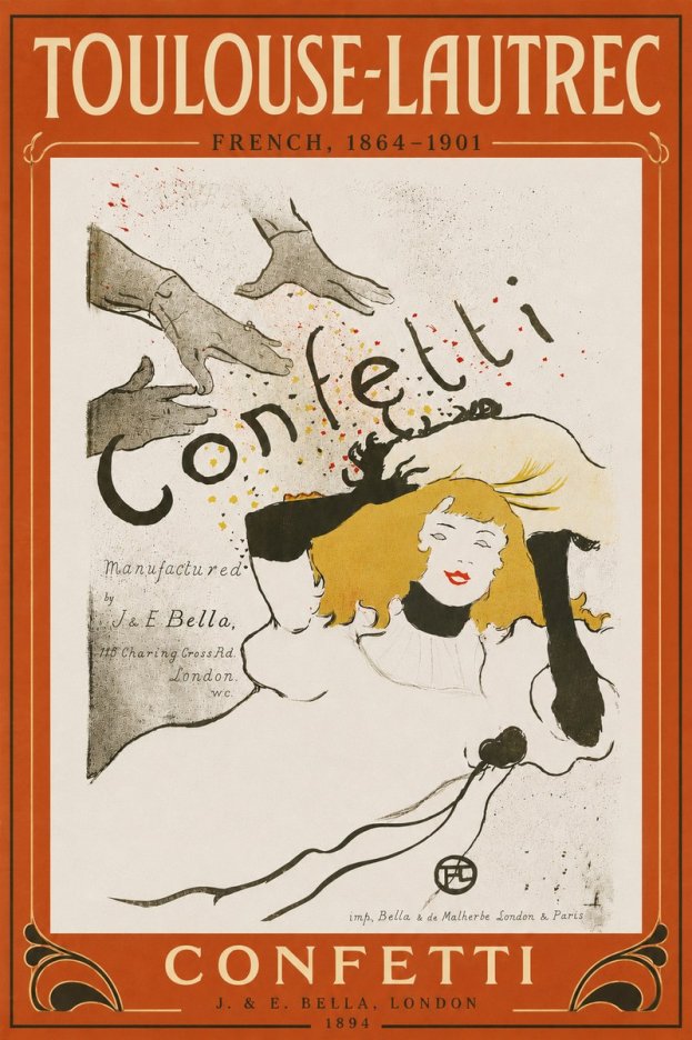 Toulouse-Lautrec Confetti No6 - Juliste