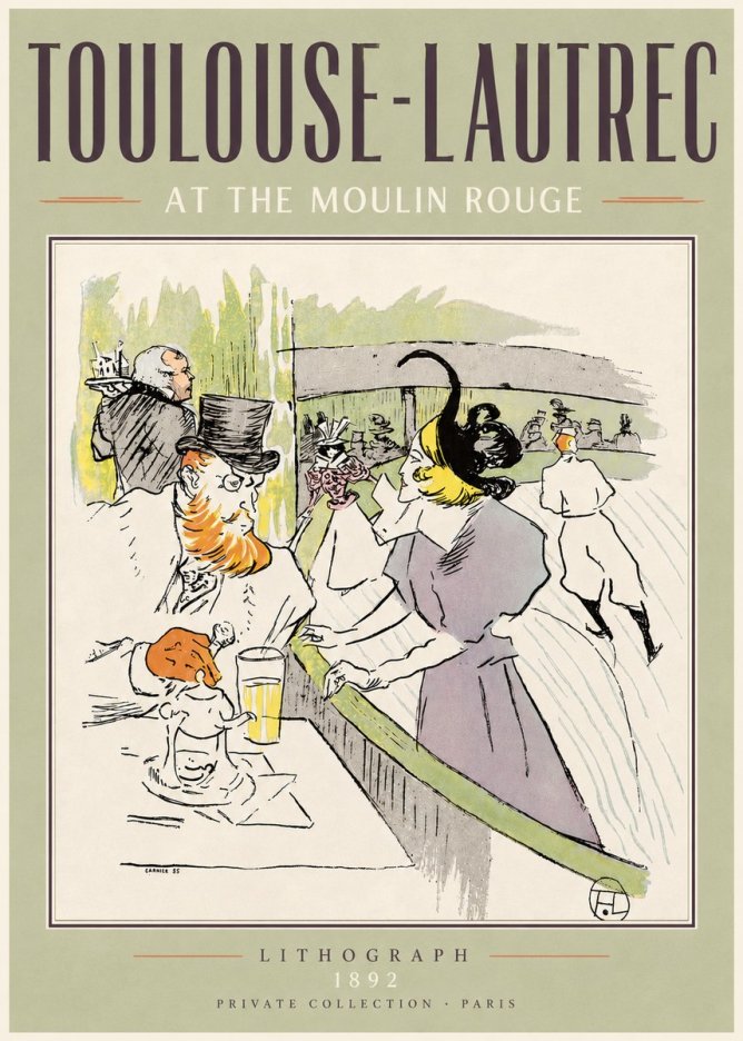 Toulouse-Lautrec At the Moulin Rouge XV No4 - Juliste