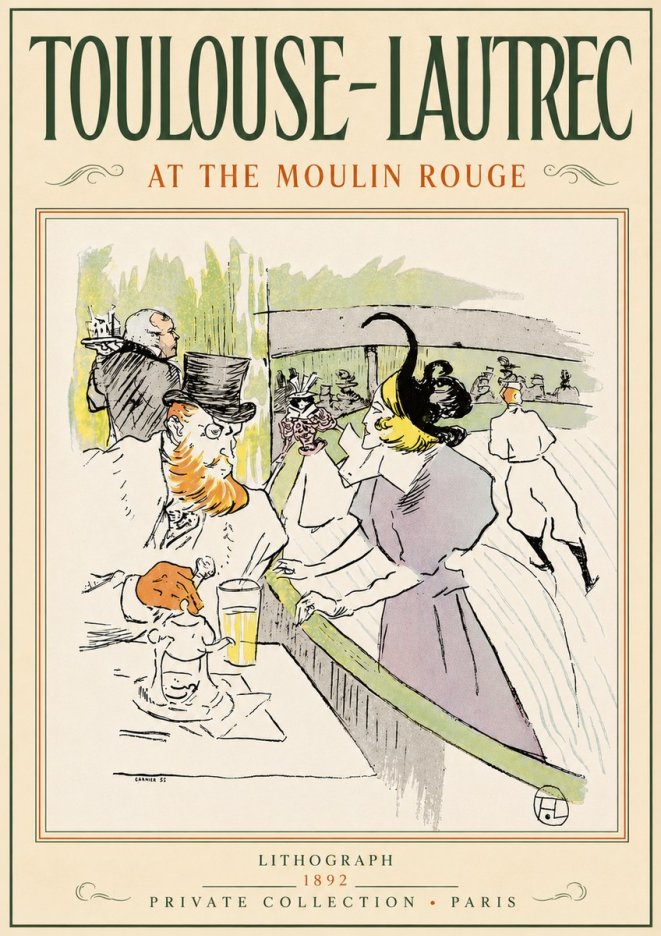 Toulouse-Lautrec At the Moulin Rouge XV No5 - Juliste