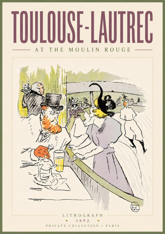 Toulouse-Lautrec At the Moulin Rouge XV No6 - Juliste