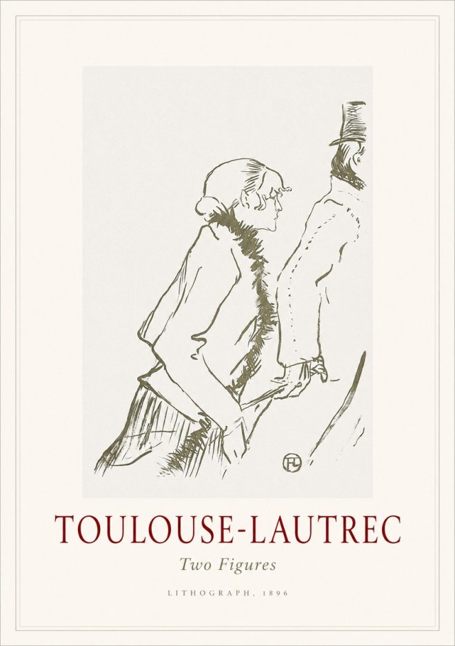 Toulouse-Lautrec Two Figures No1 - Juliste