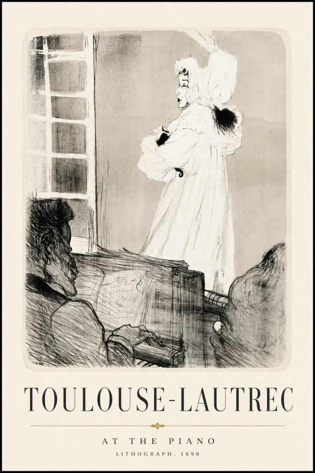 Toulouse-Lautrec At the Piano No6 - Juliste