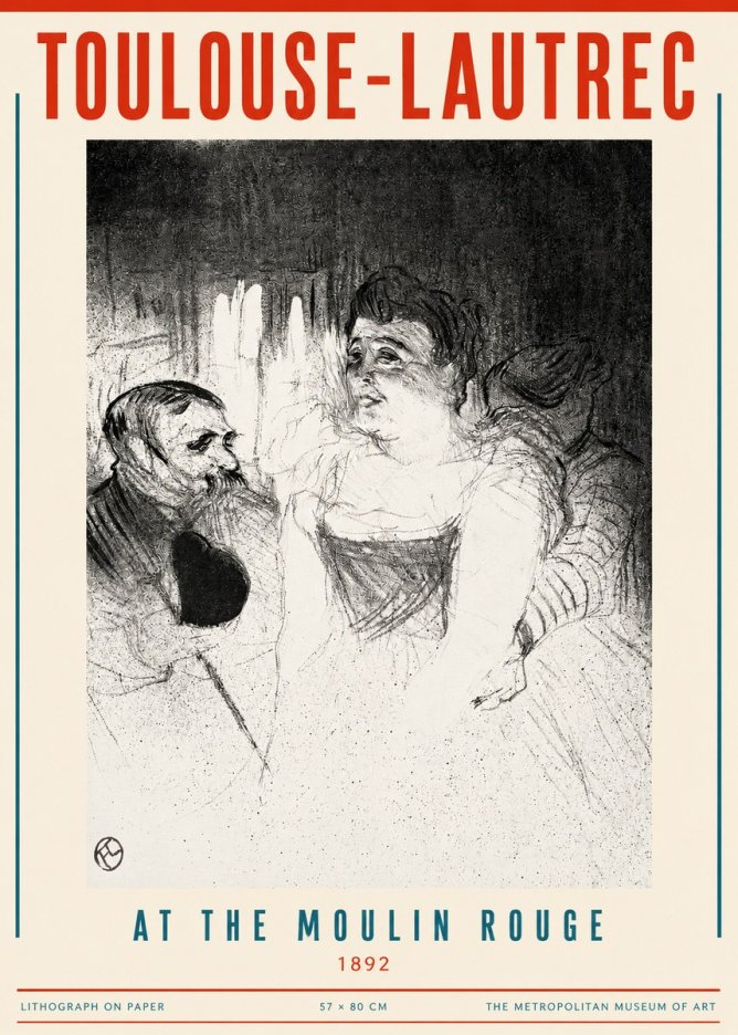 Toulouse-Lautrec At the Moulin Rouge XVII No2 - Juliste