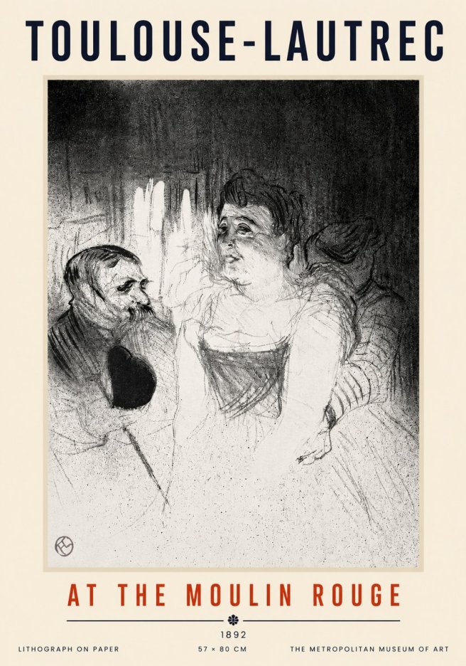 Toulouse-Lautrec At the Moulin Rouge XVII No3 - Juliste