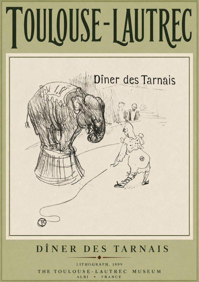 Toulouse-Lautrec Dîner Des Tarnais No3 - Juliste