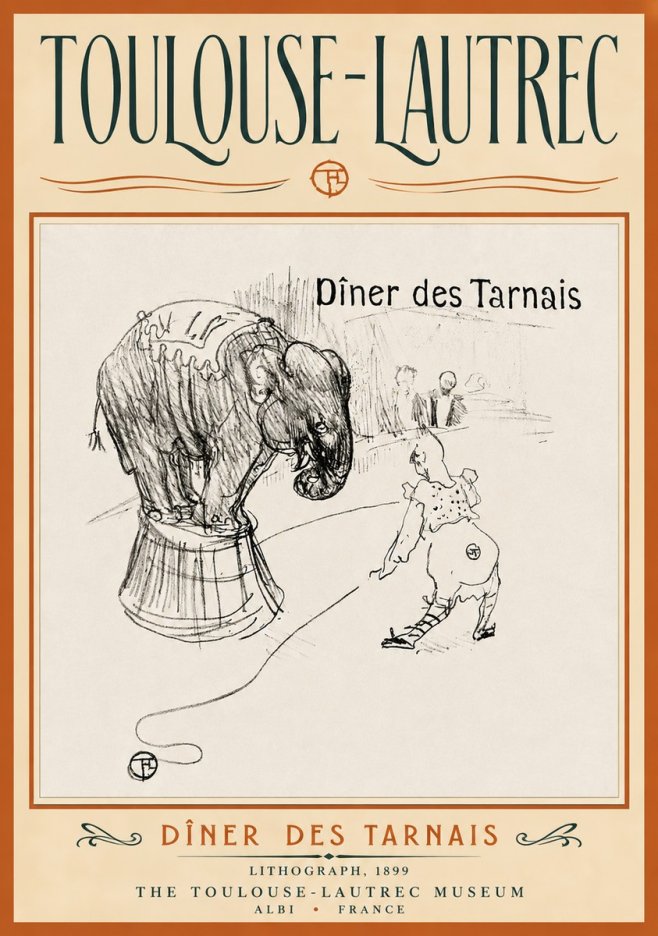 Toulouse-Lautrec Dîner Des Tarnais No4 - Juliste
