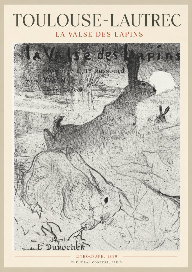 Toulouse-Lautrec La Valse Des Lapins No1 - Juliste