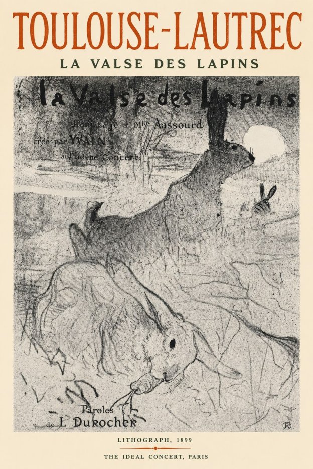 Toulouse-Lautrec La Valse Des Lapins No3 - Juliste