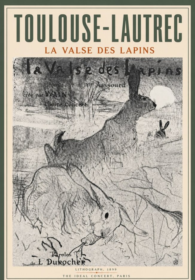Toulouse-Lautrec La Valse Des Lapins No6 - Juliste