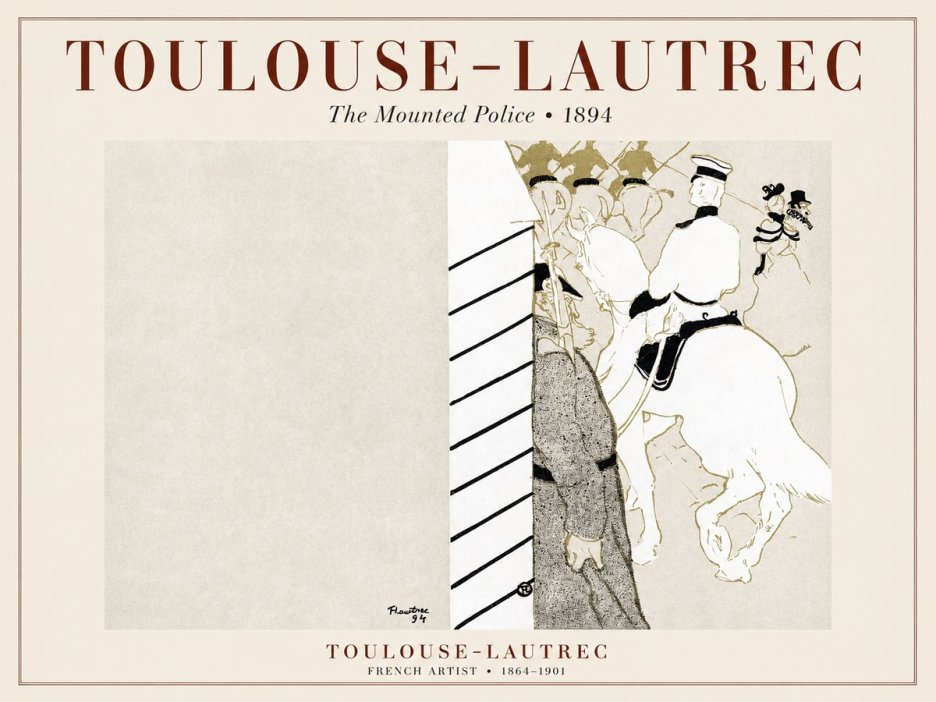 Toulouse-Lautrec The Mounted Police No1 - Juliste