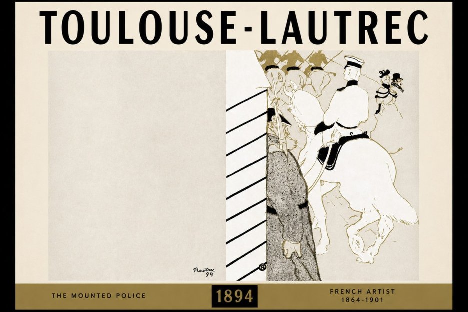 Toulouse-Lautrec The Mounted Police No2 - Juliste