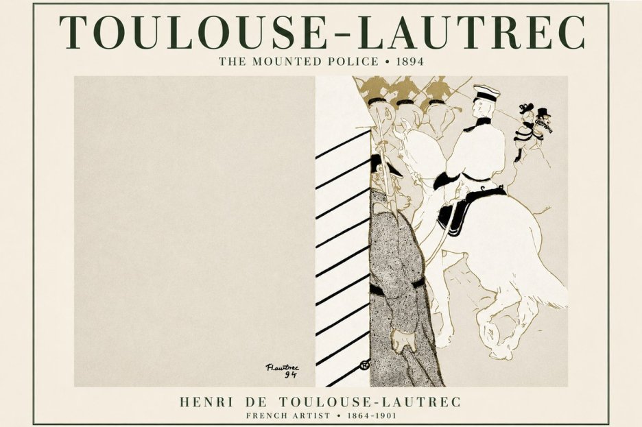 Toulouse-Lautrec The Mounted Police No3 - Juliste
