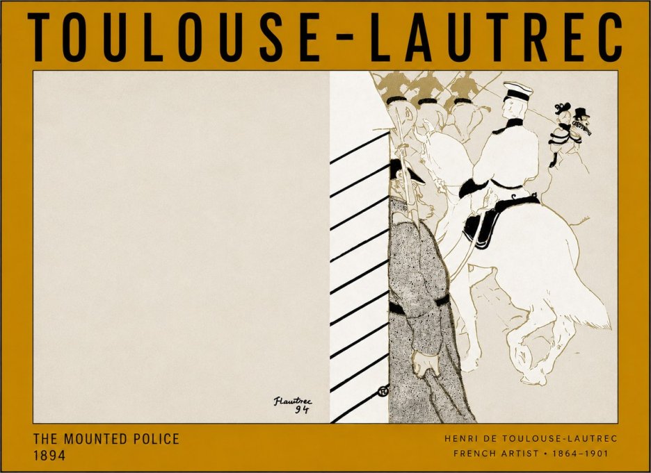 Toulouse-Lautrec The Mounted Police No4 - Juliste
